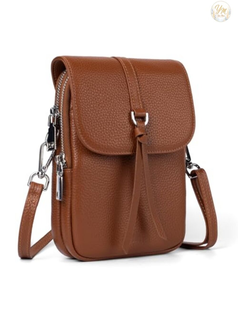 Genuine Leather Small Crossbody Bag Cell Phone Purse RFID